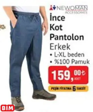 NEWOMAN ACCESSORİSE İNCE KOT PANTOLON ERKEK NEWOMAN ACCESSORİSE İNCE KOT PANTOLON ERKEK